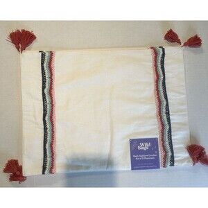 Wild Sage Mady Rainbow Crochet Set Of 2 Placemats. 14in x 19in New With Tags.